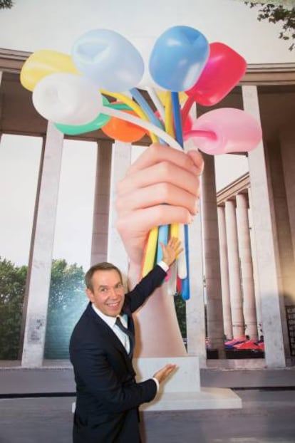 Jeff Koons, cuando anunció la donación de su obra 'Bouquet of Tulips', en noviembre de 2016.