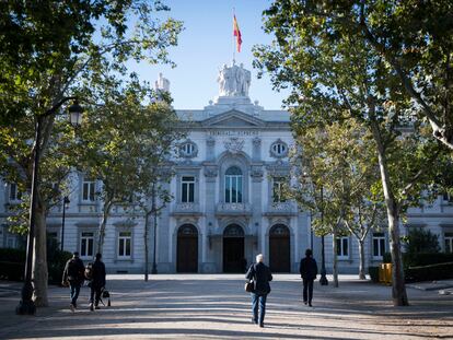 Fachada de la sede del Tribunal Supremo, en Madrid.