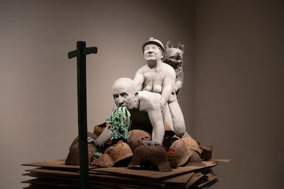 Una de las obras expuestas en la inauguración del Museo de Arte Prohibido.
