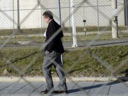 Jaume Matas, el viernes a la salida del Centro Penitenciario de Segovia. 