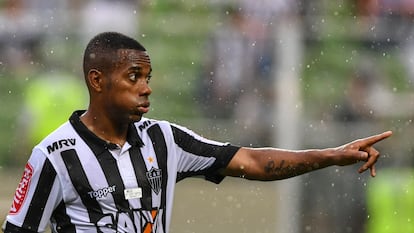 Robinho en un partido con el Atlético MG  el 3 de diciembre de 2017 en Belo Horizonte, Brasil.