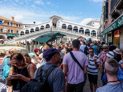 Turistas en Venecia.