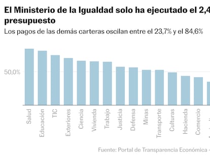 El Ministerio de la Igualdad, en la mira por ejecutar solo el 2,4% de su presupuesto