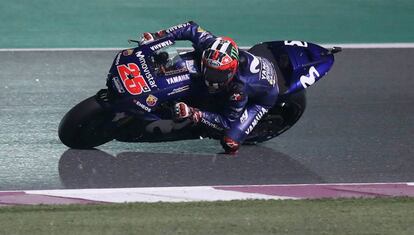 Maverick Viñales, durante una de las sesiones de entrenamiento este fin de semana en Qatar.