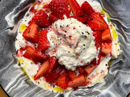 Fresas con burrata