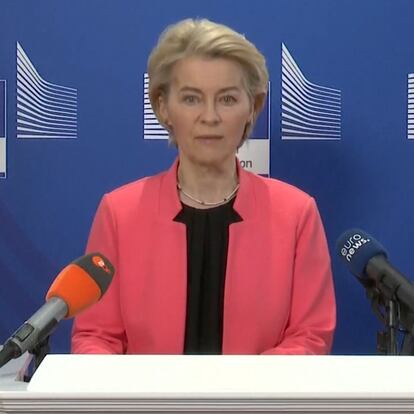 Von der Leyen reacciona a los aranceles de Trump desde Uzbekistán este jueves 3 de abril.