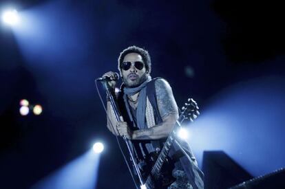 Lenny Kravitz en concierto en Rock in Rio.