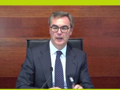 CEO de Bankia, José Sevilla, en la presentación de resultados del primer semestre de 2020.
EUROPA PRESS
28/07/2020