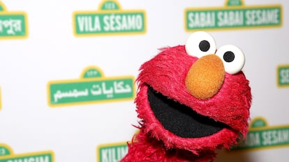 Elmo fotografiado en la Gala Benéfica de Barrio Sésamo, el 27 de mayo de 2023, en Nueva York.