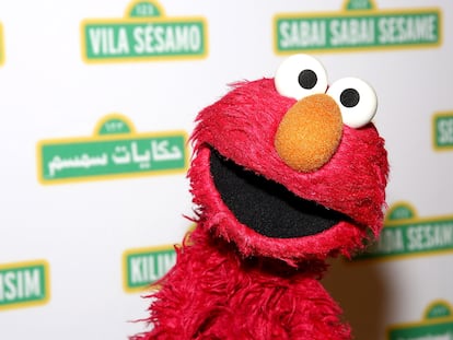 Elmo fotografiado en la Gala Benéfica de Barrio Sésamo, el 27 de mayo de 2023, en Nueva York.