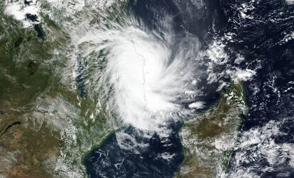 El ciclón Kenneth antes de llegar a Mozambique.