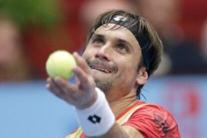 David Ferrer, en un momento del partido ante Murray.