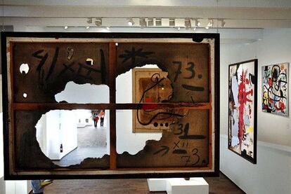 Una pieza de la muestra &#039;La escalera de la evasi&oacute;n&#039; dedicada a Joan Mir&oacute; en Barcelona. 