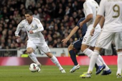 Ronaldo durante un partido con el Real Madrid.