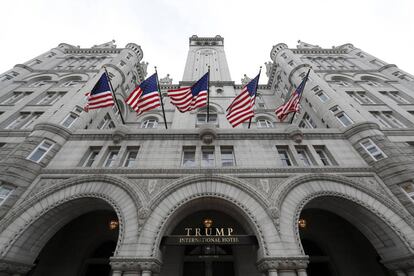 Fachada del hotel internacional Trump en Washington DC.