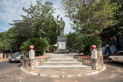 Vista de la glorieta en el Barrio Obrero.