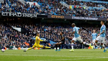 Traoré mete el 0-1 en el Etihad.