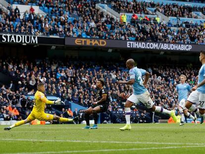 Traoré mete el 0-1 en el Etihad.