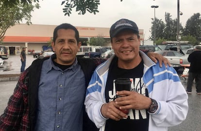 Raúl García and José Eduardo Paz on Tuesday morning in Los Angeles.