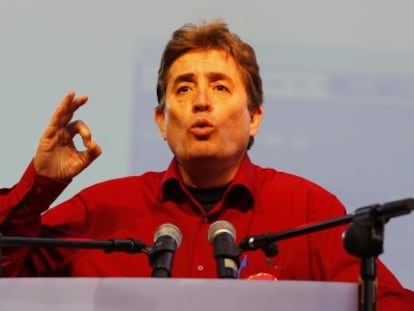 Luis García Montero, en un acto de IU en la reciente campaña electoral.