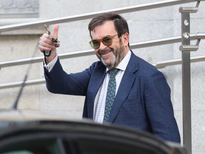 Vicente Guilarte, a su salida del pleno del CGPJ del pasado 24 de julio, en Madrid.