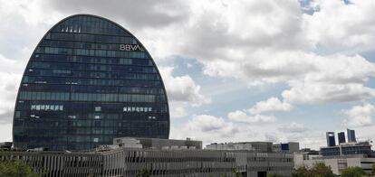 Vista general de la sede del BBVA en el madrileño barrio de Las Tablas. EFE/Mariscal/Archivo