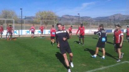 Nash, en el entrenamiento del Mallorca.