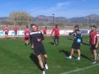 Nash, en el entrenamiento del Mallorca.