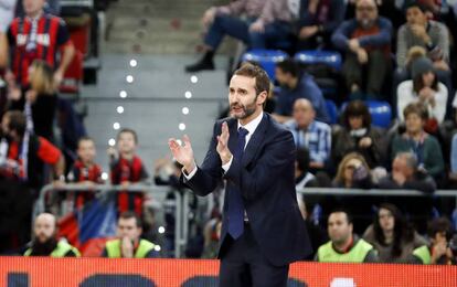 Sito Alonso, durante el Baskonia-Barça.