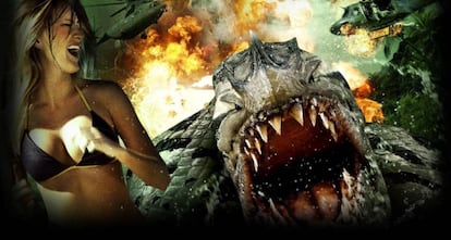 Cartel de la película 'Pirañaconda', de Jim Wynorski.