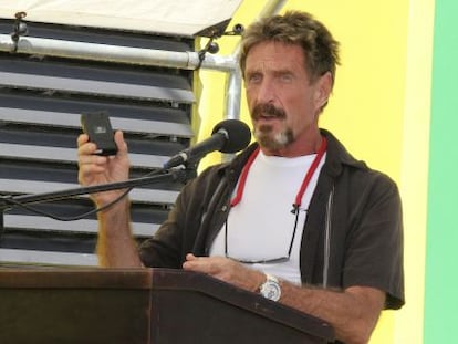 John McAfee, fotografiado en 2012. 