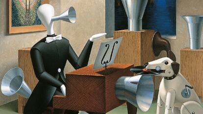 Autómata anticlaro de luna (1994),
pintura de Sigfrido Martín Begué.
