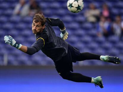 Casillas, antes de enfrentarse al Besiktas.