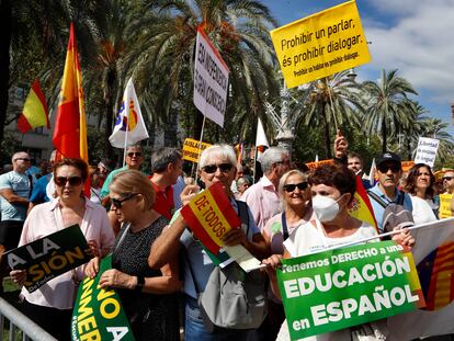 Manifestacion convocada por Escuela de Todos el pasado septiembre en Barcelona.
