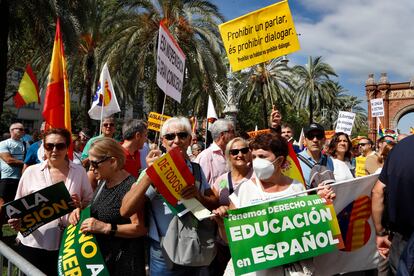 Manifestacion convocada por Escuela de Todos el pasado septiembre en Barcelona.