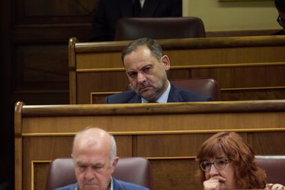 José Luis Ábalos, antiguo ministro de Sánchez, en el Congreso el pasado 17 de septiembre.