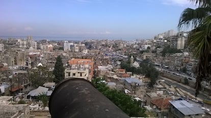 Centro de Tr&iacute;poli, desde el castillo.
 