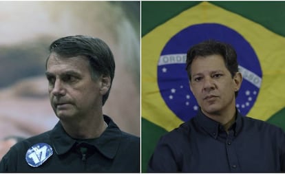 Jair Bolsonaro e Fernando Haddad.