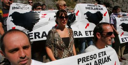 Manifestación a favor de los presos de ETA.