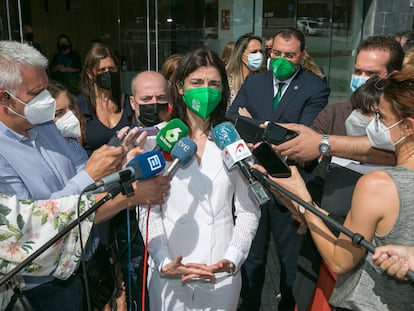 La ministra de Justicia, Pilar Llop, este lunes en Castrillón (Asturias).