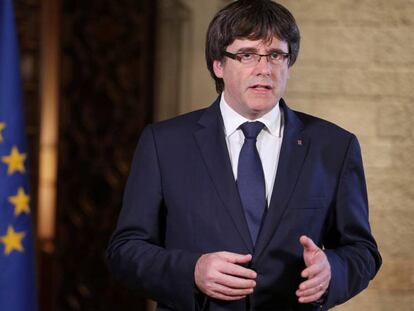 Carles Puigdemont, neste s&aacute;bado.