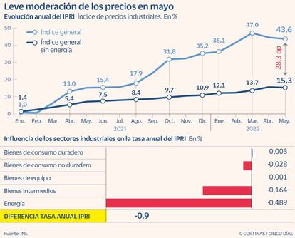 Leve moderación de los precios en mayo