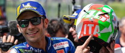 Valentino Rossi, el día de su última pole, en el GP de Italia el año pasado.