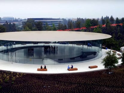 Así es el nuevo Teatro Steve Jobs a vista de drone, donde se presentará el iPhone 8