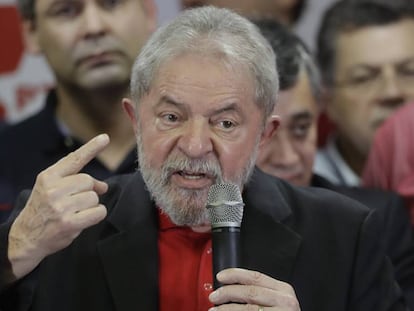 O presidente Lula no primeiro discurso ap&oacute;s senten&ccedil;a do juiz S&eacute;rgio Moro