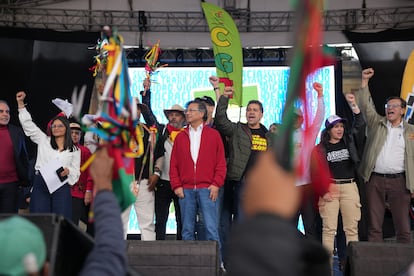 Gustavo Petro en Plaza de Bolivar, en Bogotá, Colombia, el 18 de marzo de 2025