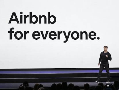 Uno de los cofundadores de Airbnb, Brian Chesky, en un evento en San Francisco. 