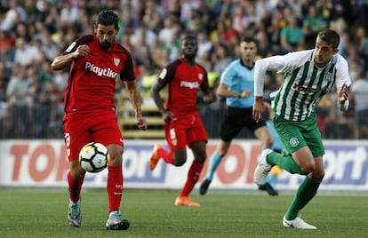 Nolito le hizo dos goles al Zalgiris. 