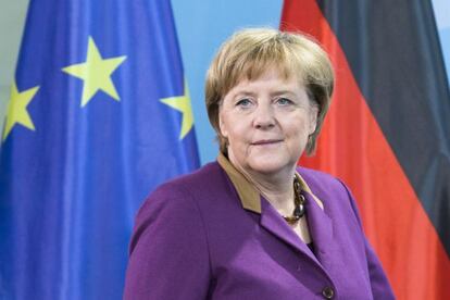 La canciller alemana Angela Merkel en Berl&iacute;n.
