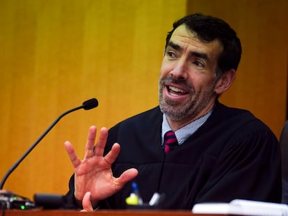 Fulton County Superior Court Judge Robert McBurney speaks during a hearing to decide if the report by a special grand jury looking into possible interference in the 2020 presidential election can be released.